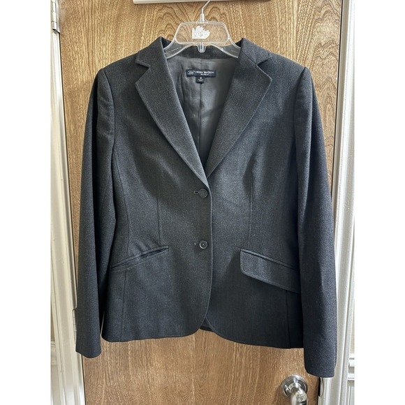 Brooks Brothers Jackets & Blazers - Brooks Brothers Women's Milano Fit Blazer Jacket Size 10 Charcoal Gray Button